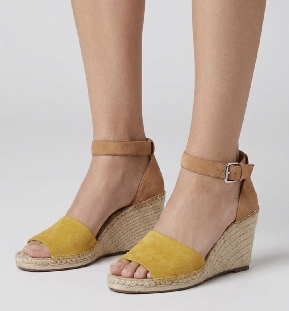 Vince Camuto Leera Espadrille Wedge Sandals 10M 42 Resort Vacation Capsule
